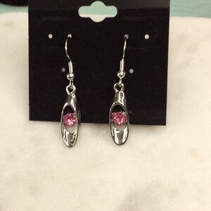 Pink Silver Earrings